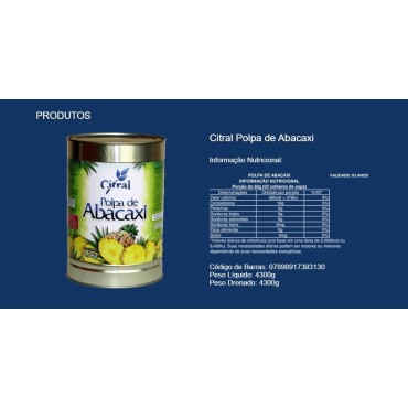 POLPA ABACAXI CITRAL 4,3KG              